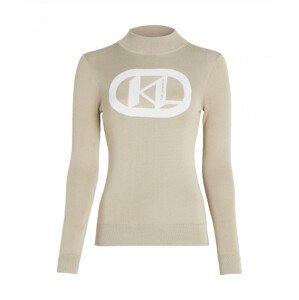 Sveter Karl Lagerfeld Logo Turtleneck Hnedá S