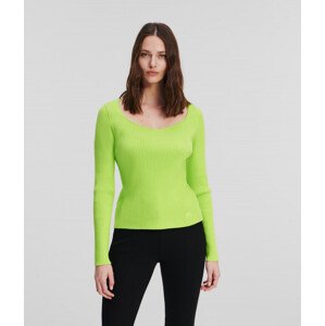 Sveter Karl Lagerfeld Ls Feminine Knit Top Zelená M