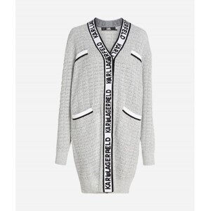 Sveter Karl Lagerfeld Feminine Boucle Cardigan Biela M