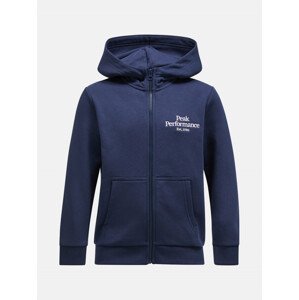 Mikina Peak Performance Jr Original Zip Hood Modrá 140