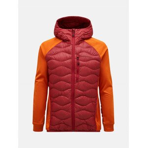 Bunda Peak Performance M Helium Down Hybrid Hood Červená S