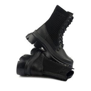 Členková Obuv Karl Lagerfeld Kc Hi Lace Mix Boot Čierna 41