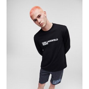 Tričko Karl Lagerfeld Jeans Klj Regular Lslv Tee Čierna M