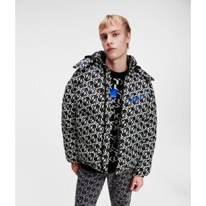 Bunda Karl Lagerfeld Jeans Klj Monogram Aop Puffer Jacket Čierna S