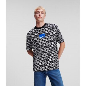 Tričko Karl Lagerfeld Jeans Klj Monogram Aop Sslv Tee Čierna M