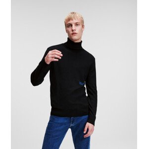 Sveter Karl Lagerfeld Jeans Klj Lightweight Turtleneck Čierna S