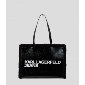 Kabelka Karl Lagerfeld Jeans Box Logo Pu Shearling Tote Čierna None