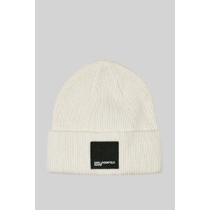 Čapica Karl Lagerfeld Jeans Knitted Logo Beanie Biela None