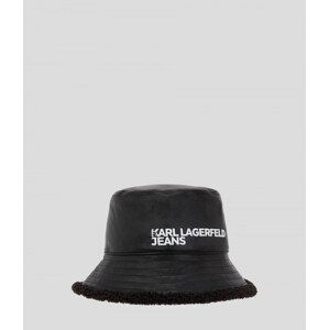 Klobúk Karl Lagerfeld Jeans Shearling Bucket Hat Čierna None