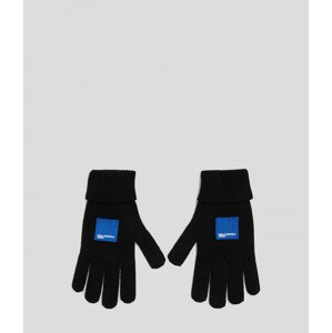 Rukavice Karl Lagerfeld Jeans Knitted Logo Glove Čierna M