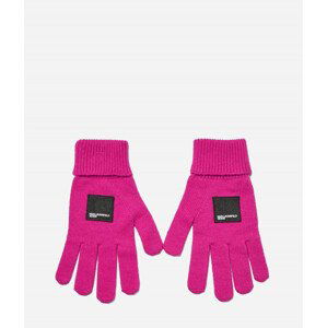 Rukavice Karl Lagerfeld Jeans Knitted Logo Glove Ružová M