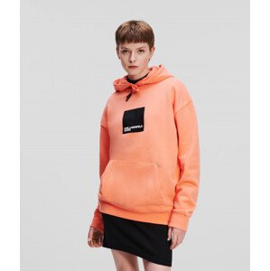 Mikina Karl Lagerfeld Jeans Klj Logo Hoodie Oranžová M