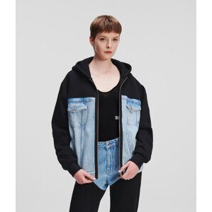 Bunda Karl Lagerfeld Jeans Klj Jersey Denim Jacket Modrá Xs