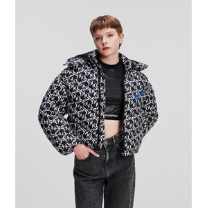 Bunda Karl Lagerfeld Jeans Klj Monogram Aop Puffer Jacket Čierna Xs