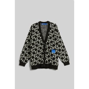 Sveter Karl Lagerfeld Jeans Klj Monogram Jacquard Cardigan Čierna Xs