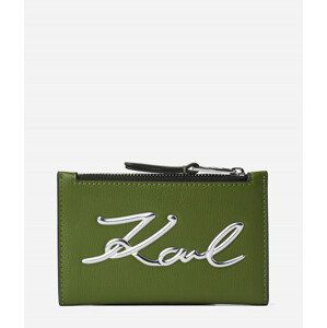 Peňaženka Karl Lagerfeld K/Signature Bifold Zip Ch Zelená None