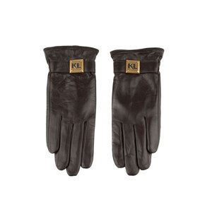 Rukavice Karl Lagerfeld K/Kube Ff Glove Hnedá S