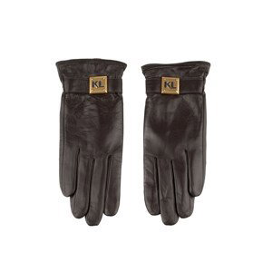 Rukavice Karl Lagerfeld K/Kube Ff Glove Hnedá M