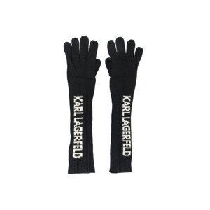 Rukavice Karl Lagerfeld K/Essential Long Ff Glove Čierna S