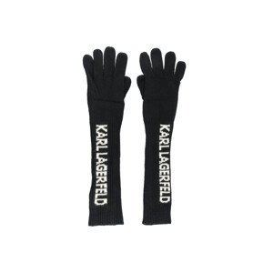 Rukavice Karl Lagerfeld K/Essential Long Ff Glove Čierna M