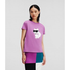 Tričko Karl Lagerfeld Ikonik 2.0 Choupette T-Shirt Fialová Xs