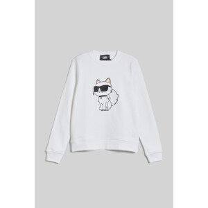 Mikina Karl Lagerfeld Ikonik 2.0 Choupette Sweat Biela Xl