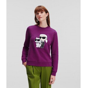 Mikina Karl Lagerfeld Ikonik 2.0 Sweatshirt Fialová S