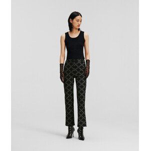 Nohavice Karl Lagerfeld Jacquard Punto Pants Čierna 44