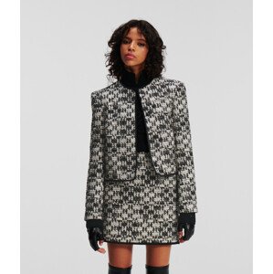 Bunda Karl Lagerfeld Check Boucle Jacket Čierna 42