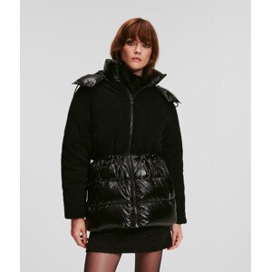 Bunda Karl Lagerfeld Shearling Mix Down Jacket Čierna Xs