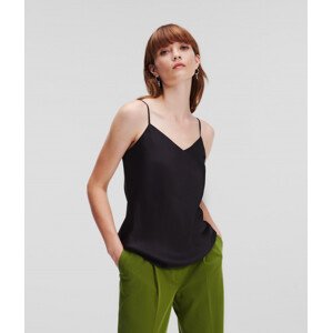 Blúzka Karl Lagerfeld Silky Camisole Čierna M