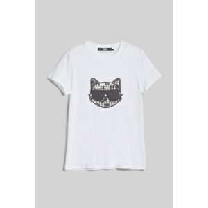 Tričko Karl Lagerfeld Boucle Choupette T-Shirt Biela L