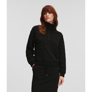 Mikina Karl Lagerfeld Athleisure Quilted Zip Up Čierna M