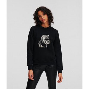 Mikina Karl Lagerfeld Boucle Karl Sweatshirt Čierna L