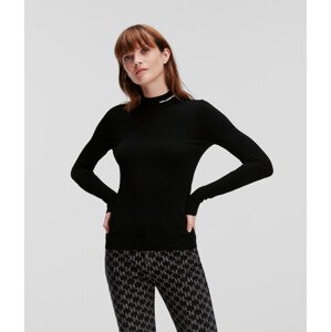 Sveter Karl Lagerfeld Classic Turtle Neck Čierna S