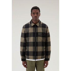 Bunda Woolrich Sherpa Timber Check Overshirt Zelená Xxxl