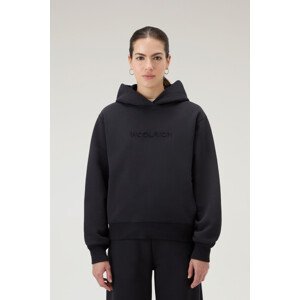 Mikina Woolrich Woolrich Logo Hoodie Čierna S