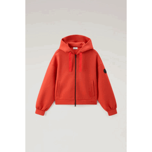 Mikina Woolrich Bonded Fleece Hoodie Červená S