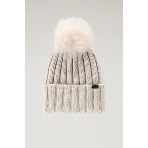 Čapica Woolrich Beanie Cashmere Pom-Pom Hnedá S