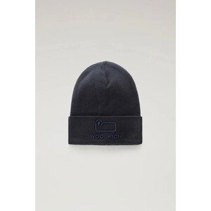 Čapica Woolrich Unisex Cotton Wool Beanie Modrá M