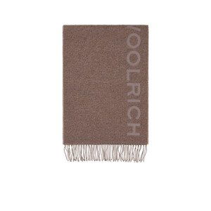 Šál Woolrich Alpaca Wool Logo Scarf Hnedá None