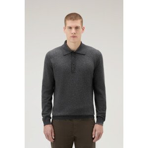 Sveter Woolrich Merinos Polo Pullover Šedá Xl