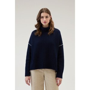 Rolák Woolrich Wool Cable' Turtleneck Modrá L