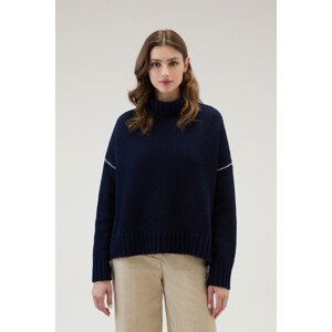 Rolák Woolrich Wool Cable' Turtleneck Modrá S