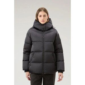 Bunda Woolrich Satin Logo Puffer Jacket Čierna M