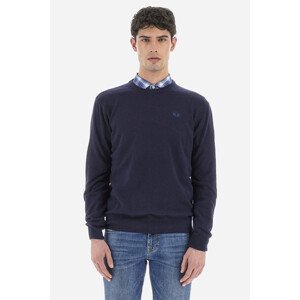 Sveter La Martina Man Crew Neck Tricot Cashmere Modrá Xl