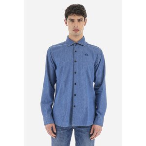 Košeľa La Martina Man Shirt L/S Light Denim Modrá Xxxl