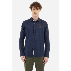 Košeľa La Martina Man Shirt L/S Cotton Twill Modrá L