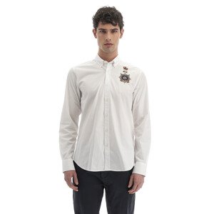 Košeľa La Martina Man Shirt L/S Poplin Poplin Biela M