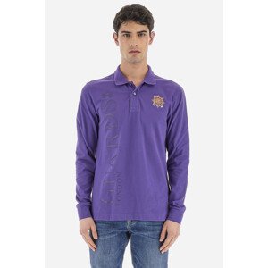 Polokošeľa La Martina Man Polo L/S Piquet Stretch Fialová Xxxl